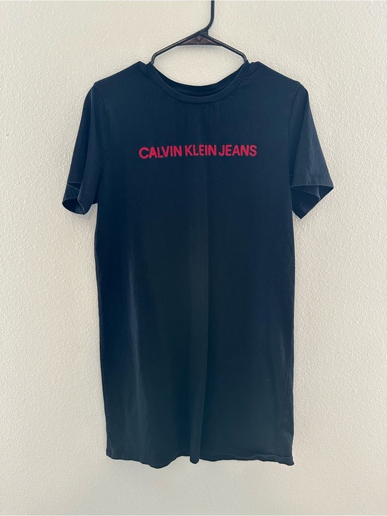 Calvin Klein Jeans Dresses & Skirts - Calvin Klein Jeans Black Tee Dress with Red Logo